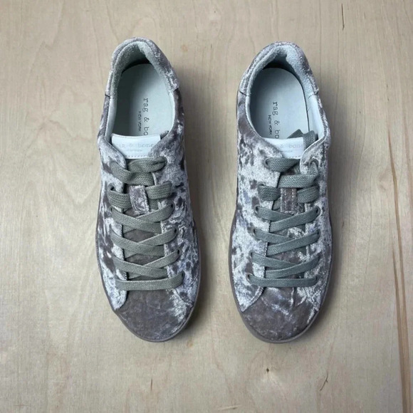 Rag & Bone | RB1 Low Top Sneakers | Dove Velvet Size 8 - Picture 9 of 17
